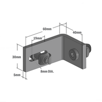 41-420-2 MODULAR SOLUTIONS ALUMINUM BRACKET<br>GUARD UNIT FIXING ANGLE WITH SAFETY TORX BOLTS (RECOMMEND TOOL #23-100-0)